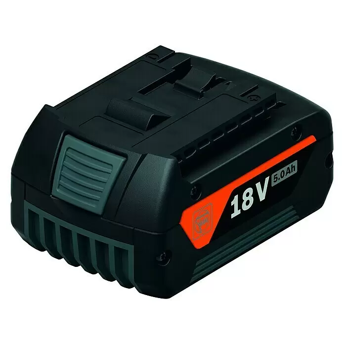 Fein AMPShare 18V Akku GBA 18V 5.0 AH AS - 18 V, 5 Ah - Schwarzer 18V 5,0Ah Akku für Elektrowerkzeuge mit grauen Akzenten und orangefarbenem 'Fein'-Logo.