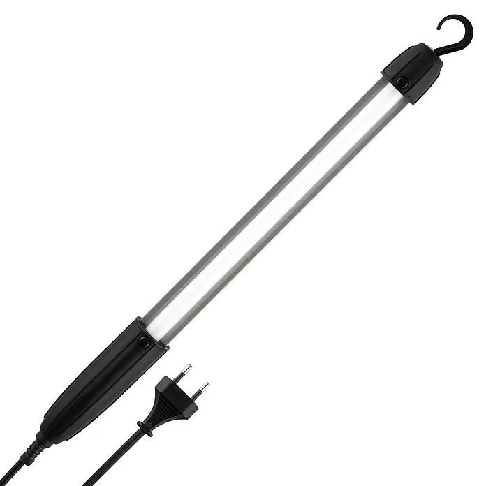 REV LED-Arbeitsleuchte - L x B x H: 4 x 4,2 x 48,8 cm, 400 lm, Lichtfarbe: Tageslichtweiß, Netzbetrieben, IP20 - Tragbare LED-Arbeitsleuchte mit Haken und Stecker für den flexiblen Einsatz in Werkstatt und Garage.