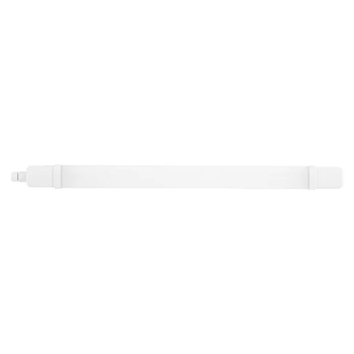 Ritter Leuchten LED-Feuchtraumlichtleiste Super Slim - L x B x H: 72 x 5 x 3,5 cm, Lichtfarbe: Neutralweiß, 10 W, IP65 - Nahaufnahme eines weißen Trockenbaumarkers vor schwarzem Hintergrund, der für präzise Linien und dauerhafte Markierungen entwickelt wurde.