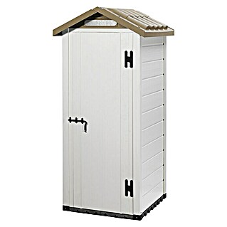 Gerätehaus Tuscany (L x B x H: 96,5 x 96,5 x 203 cm, Kunststoff, Beige/Taupe)