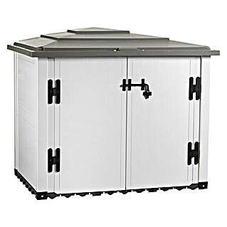 Mülltonnenbox Urban 100 (L x B x H: 89 x 22 x 133 cm, Kunststoff, Grau, Geeignet für Anzahl Mülltonnen: 2 Stk.)