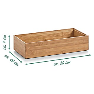 Zeller Present Aufbewahrungsbox (L x B x H: 30 x 15 x 7 cm, Bambus, Braun)