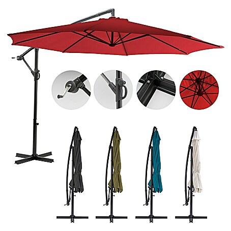 Sunfun Ampelschirm Toscana (Chili, Durchmesser Bespannung: 350 cm)