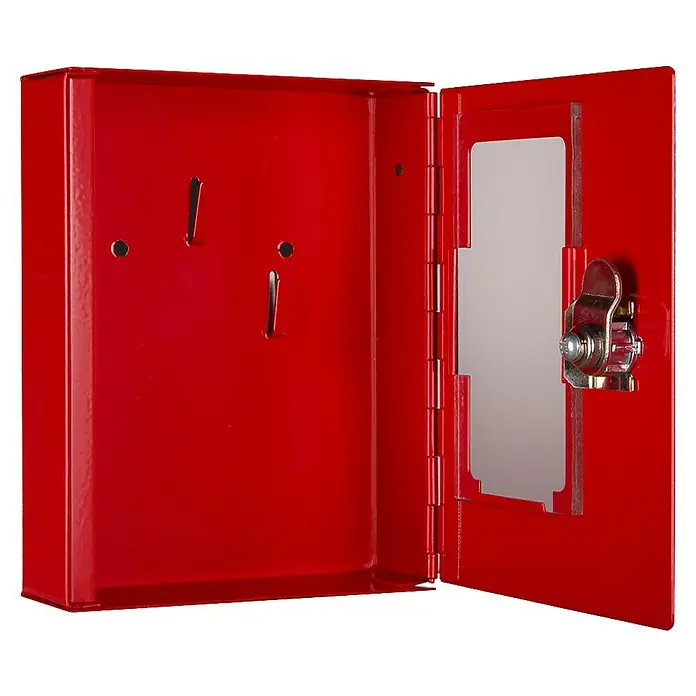 Format Notschlüsselkasten NS 2 - L x B x H: 34 x 120 x 150 mm - Roter Schlüsselschrank mit Schloss und Schlitzen zur Schlüsselaufbewahrung für Ordnung und Sicherheit.