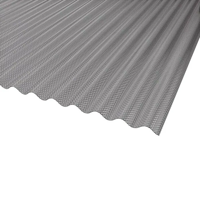 Wellplatte Wabe 76/18 - 2.000 x 900 x 2,6 mm, Kunststoff, Grau - Ein strukturiertes, gewelltes Polycarbonat-Wellplatten-Produkt, das sich ideal für Dächer und Verkleidungen mit guter Lichtdurchlässigkeit eignet.