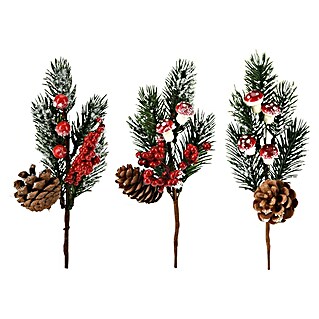 Decoratief element kerstcorsage met denneappel (Meerkleurig, Naturel, 1 st.)