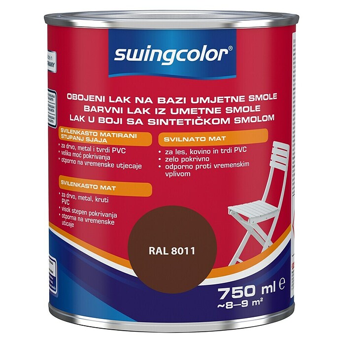 swingcolor Lak u boji  (Umjetna smola, Boja: Lješnjak tamnosmeđe boje, 750 ml, Svilenkasti mat) | BAUHAUS