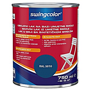 swingcolor Lak na bazi umjetne smole (Boja: Plave boje, 750 ml, Svilenkasti mat)