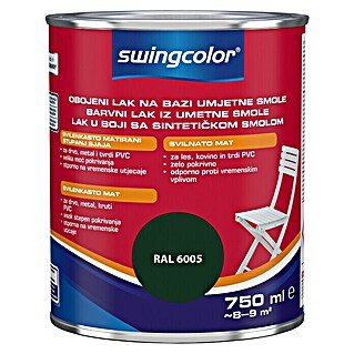 swingcolor Lak na bazi umjetne smole (Boja: Zelene boje, 750 ml, Svilenkasti mat)