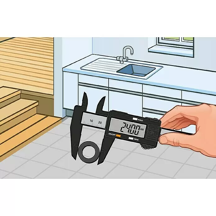 Laserliner Digitaler Messschieber MetricMaster Plus - Messbereich: 0 - 150 mm - Anwendungsbeispiel