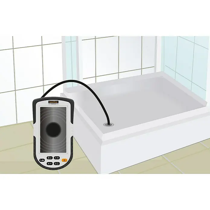 Laserliner Endoskopkamera VideoPocket - Länge Schwanenhals: 100 cm, Durchmesser Kamerakopf: 8 mm - Laserliner VideoPocket Inspektionskamera zur Überprüfung von schwer zugänglichen Stellen in Sanitäranlagen.