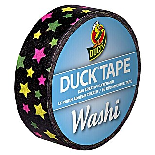 Duck Tape Kreativklebeband Washi (Neon Stars, 10 m x 15 mm)