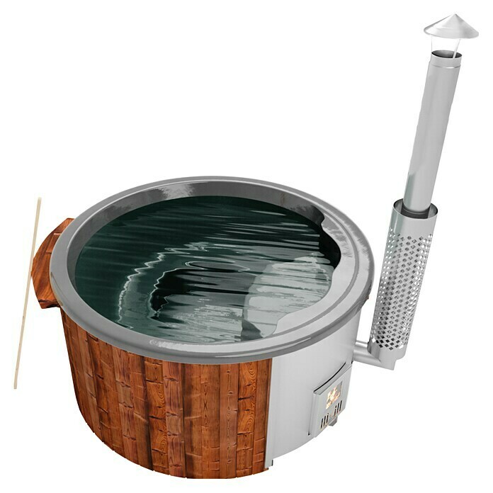 Holzklusiv Saphir 180 Hot Tub BasicDurchmesser: 200 cm, Anthrazit, Thermoholz, Max. Personenzahl: 4 - 6 Info