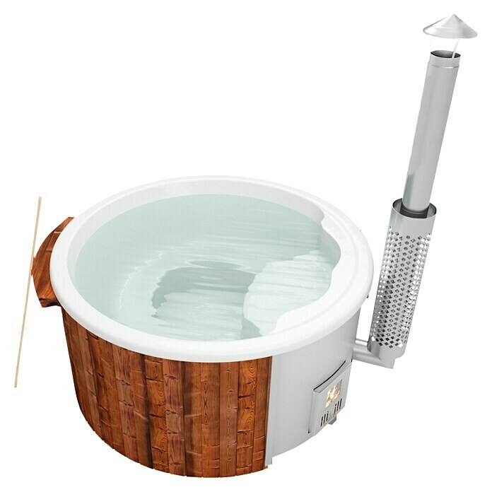 Holzklusiv Saphir 180 Hot Tub BasicDurchmesser: 200 cm, Weiß, Thermoholz, Max. Personenzahl: 4 - 6 Info