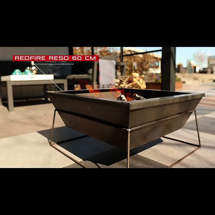 RedFire Feuerschale Reso - L x B x H: 60 x 60 x 35 cm, Stahl - RedFire Fire Pit Reso 60 cm
