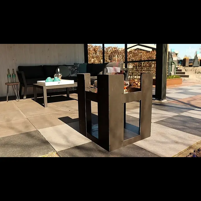 RedFire Feuerkorb Hollola - L x B x H: 50 x 50 x 60 cm, Schwarz - RedFire Fire Pit Hollola 60 cm
