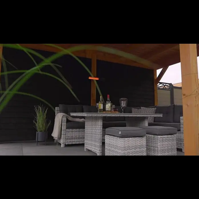 Sunred Halogen-Heizstrahler Fortuna - Breite: 53 cm, 1.500 W, Schwarz - Sunred Heater Fortuna Wall  Lifestyle Video