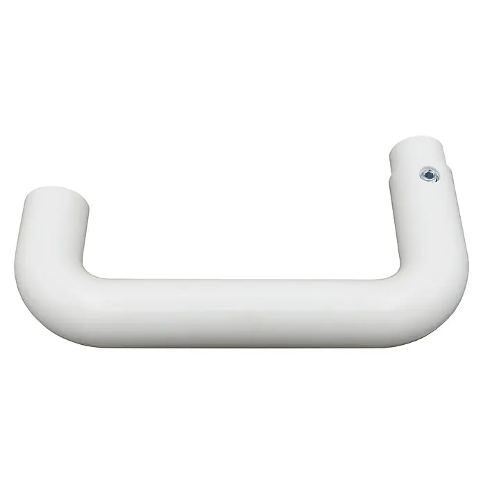 Portaferm DrückerlochteilVierkantstift: 8 mm, Weiß, U-Form, Durchmesser Rohr: 20 mm - Weißer Handtuchhalter aus Metall, gebogen, mit Schraube, ideal für Badezimmer und Gäste-WC. Praktisch und stilvoll.