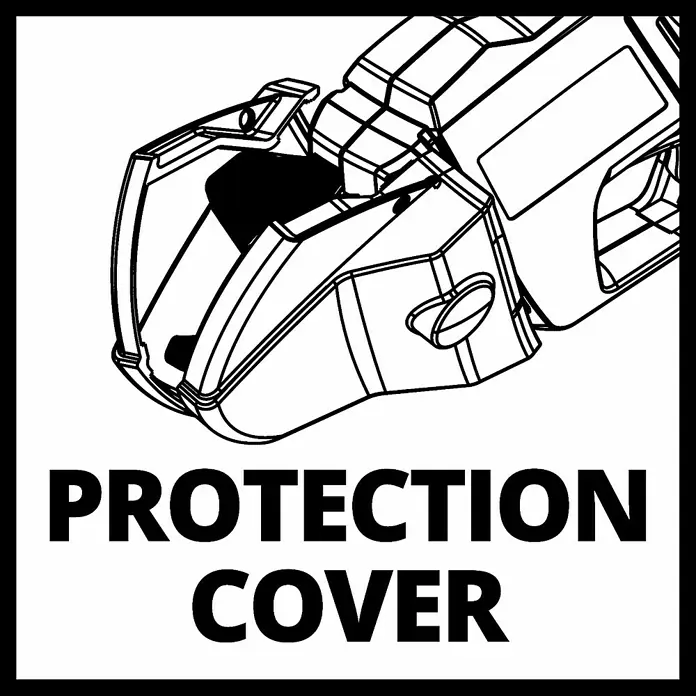 Einhell Tijeras de podar de batería GE-LS18 - 18 V, 2,5 Ah - Ilustración de una cubierta de protección.