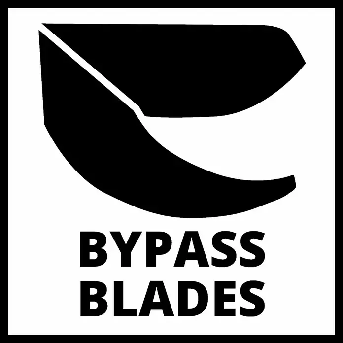 Einhell Tijeras de podar de batería GE-LS18 - 18 V, 2,5 Ah - Símbolo de herramienta de jardín que indica la función de cuchillas bypass. Ideal para cortes precisos en jardines y paisajes.