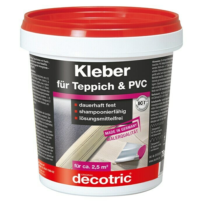 Decotric PVC- & Teppich-Kleber750 g, Gebrauchsfertig, Innen Front View