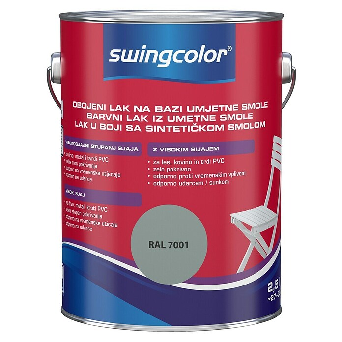 swingcolor Lak u boji  (Umjetna smola, Srebrnosive boje, 2,5 l, Visokog sjaja) | BAUHAUS