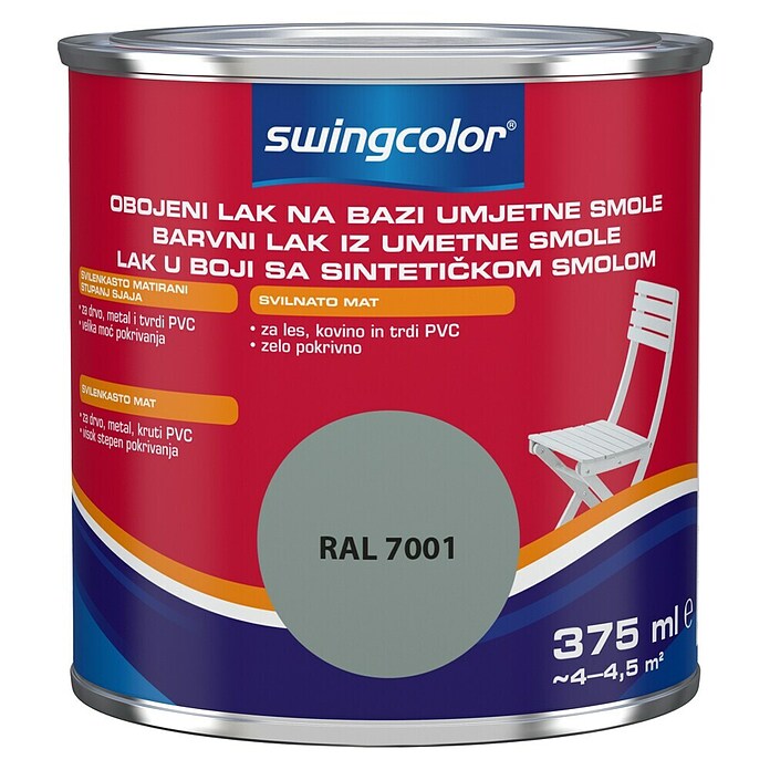 swingcolor Lak u boji  (Umjetna smola, Srebrnosive boje, 375 ml, Svilenkasti mat) | BAUHAUS