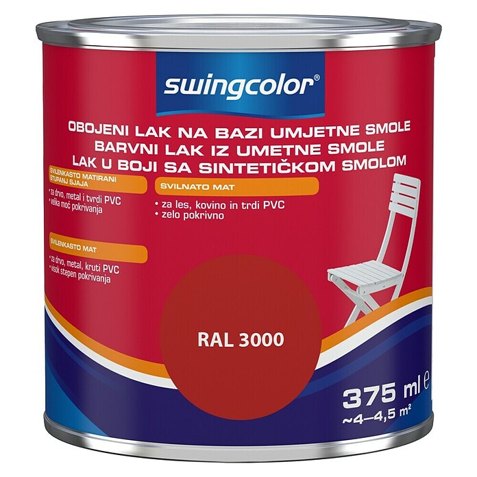 swingcolor Lak u boji  (Umjetna smola, Boja: Crvene boje, 375 ml, Svilenkasti mat) | BAUHAUS