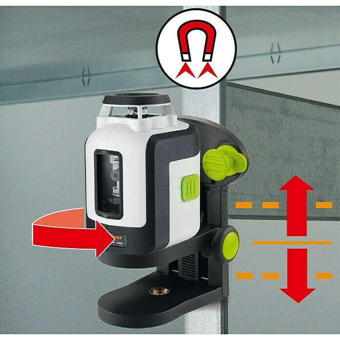 Laserliner Kreuzlinienlaser SmartLine G360Funktionen: 360°-Laserlinie, Laserdiode: 515 Nm Info