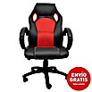 Silla de oficina Olimpia (Para Gamers, Negro/Rojo, Reposabrazos) | BAUHAUS