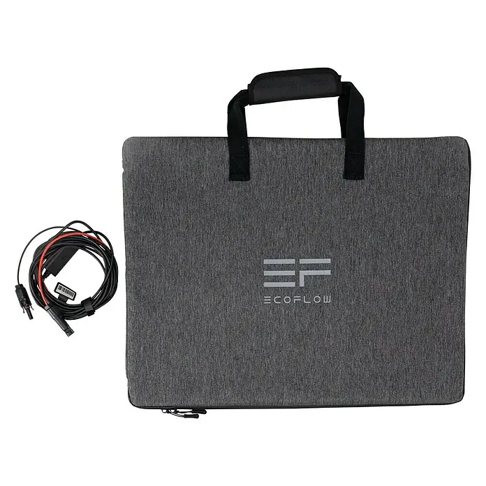 EcoFlow Panel solar Plegable - L x An x Al: 178,5 x 42 x 2,5 cm, 110 W - Bolsa solar portátil EcoFlow con asa y cables. Ideal para la carga solar de dispositivos en movimiento.