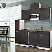Respekta Cocina (Ancho: 180 cm, Con placa de dos fuegos, Gris)