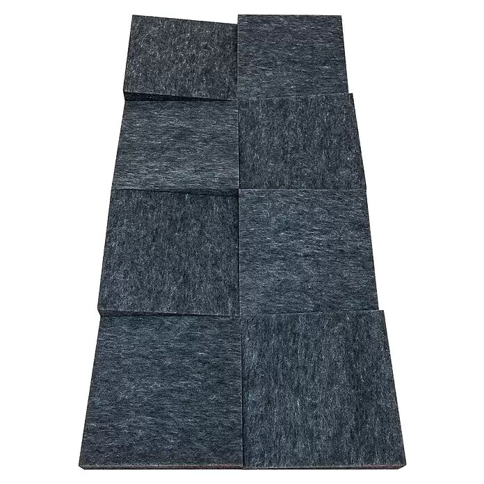 Silenti Akustikpaneel Slope - Anthrazit, 116 cm x 58 cm x 80 mm, 100 % Polyester - Diagonale Ansicht