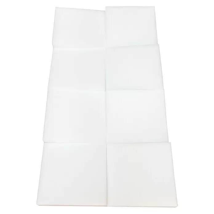 Silenti Akustikpaneel Slope - Weiß, 116 cm x 58 cm x 80 mm, 100 % Polyester - Diagonale Ansicht