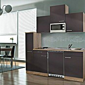 Respekta Cocina (Ancho: 180 cm, Con placa de dos fuegos, Gris)