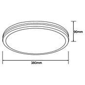 Brilliant LED-Deckenleuchte rund Laskos (22 W, Ø x H: 38 x 9 cm, Weiß, Warmweiß) | BAUHAUS