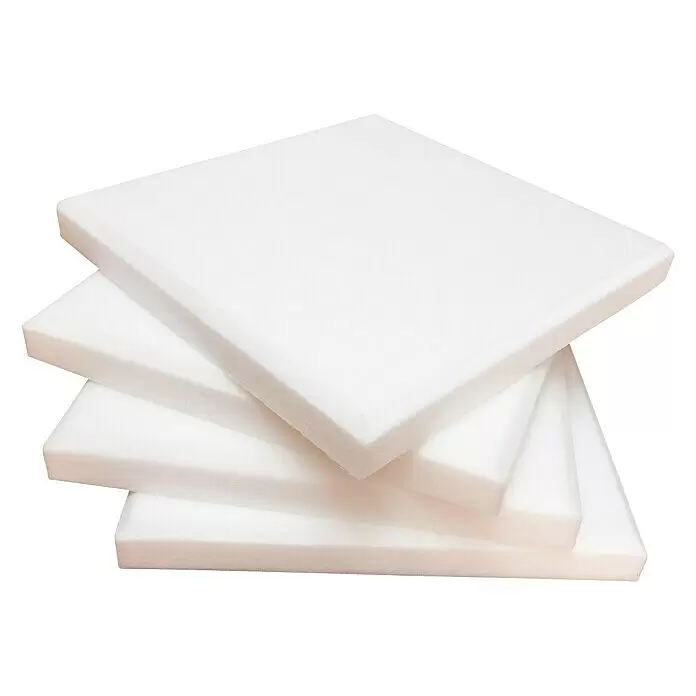 Silenti Akustikpaneel - 4 Stk., Weiß, 58 cm x 58 cm x 50 mm, 100 % Polyester - Diagonale Ansicht