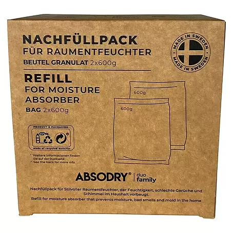 Absodry  Luftentfeuchter-Nachfüllpack Duo Family