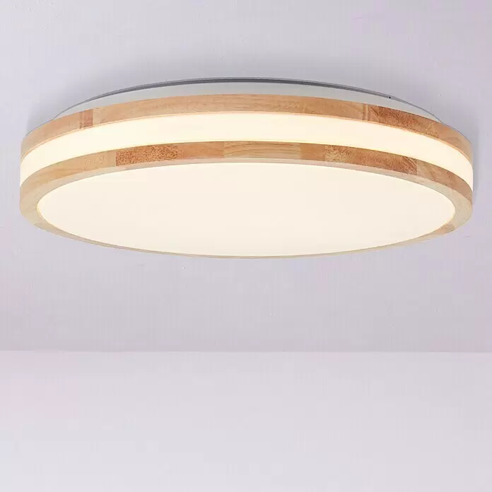 Brilliant LED-Deckenleuchte rund Laskos - 22 W, Ø x H: 38 x 9 cm, Weiß, Warmweiß - Bildausschnitt