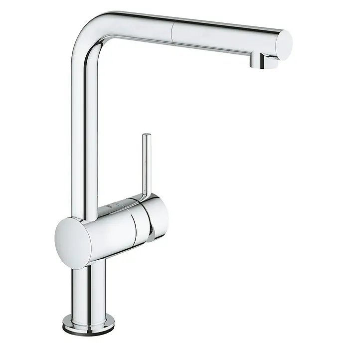 Grohe Spültischarmatur Minta Touch - Chrom, Glänzend - Elegante Chrom-Küchenarmatur mit hohem Auslauf. Das minimalistische Design macht diese Armatur zu einem Blickfang in jeder modernen Küche.
