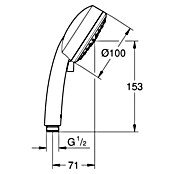 Grohe Handbrause Vitalio Comfort 100 (Anzahl Funktionen: 3, Durchmesser: 10 cm, Chrom)