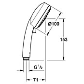 Grohe Handbrause Vitalio Comfort 100 (Anzahl Funktionen: 4, Durchmesser: 10 cm, Chrom)
