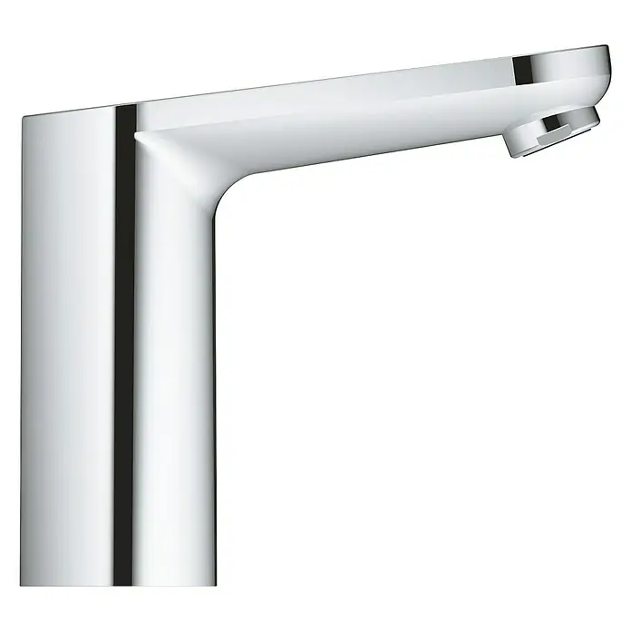 Grohe Get Waschtischarmatur - Infrarot-Elektronik, Chrom, Glänzend - Glänzender, moderner Wasserhahn mit geradlinigem Design und Chromoberfläche für Badezimmer und Küche.