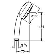 Grohe Handbrause Vitalio Comfort 100 (Anzahl Funktionen: 2, Durchmesser: 10 cm, Chrom)