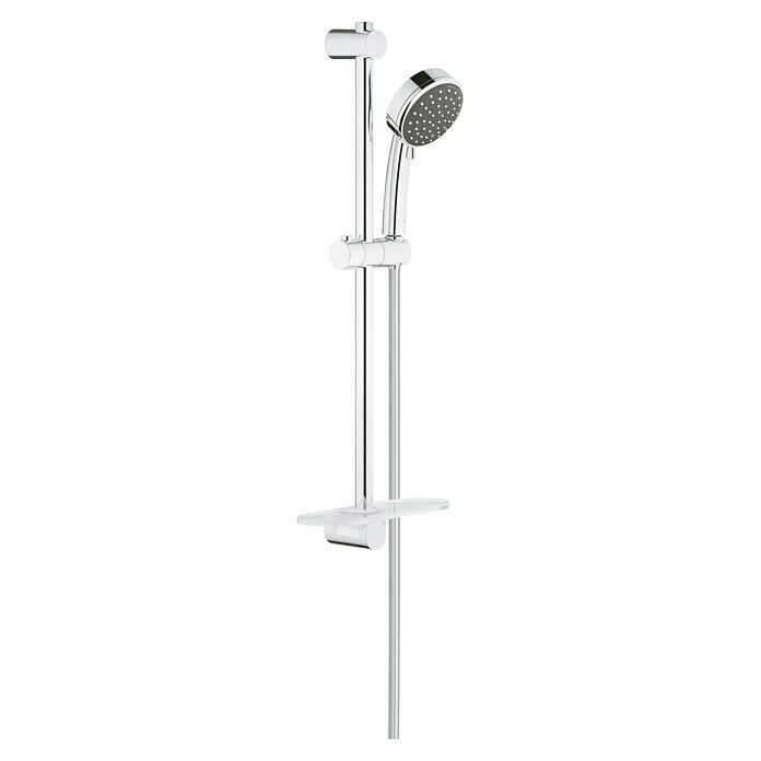 Grohe Brausegarnitur Vitalio Comfort 100Lochabstand: 47 cm - 62 cm, Art Strahl: Rain, Jetstrahl, Chrom, Anzahl Strahlarten: 2 Stk. Diagonal View