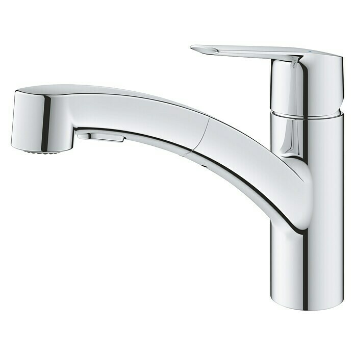 Grohe Start Spültischarmatur QuickFix S-SizeChrom, Glänzend, Gussauslauf schwenkbar Diagonal View