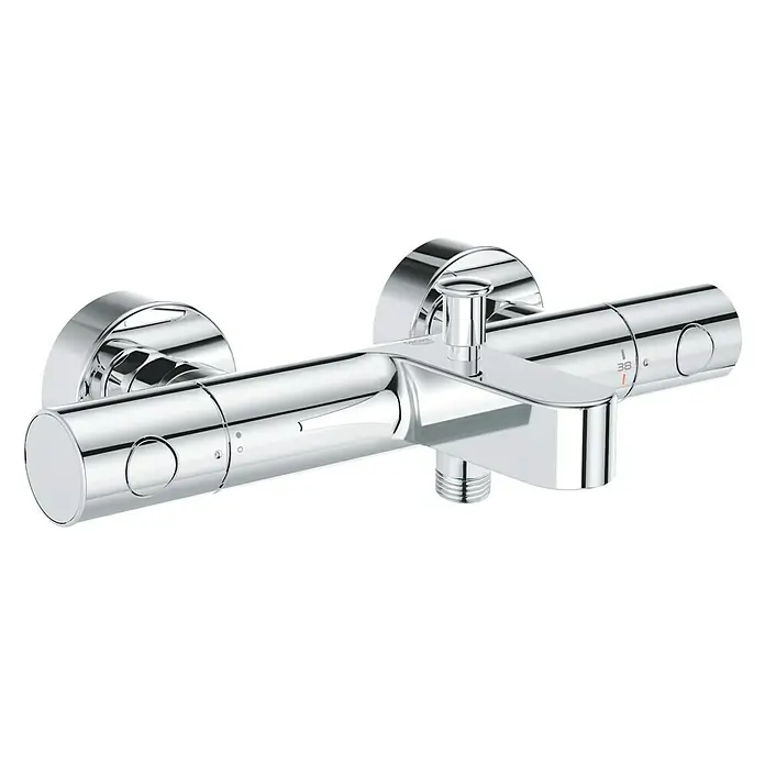 Grohe Precision Get Grifo termostático de bañera - Cromo - Grifo de ducha Grohe con termostato para un control preciso de la temperatura y comodidad al ducharse. Su diseño cromado se integra perfectamente en el baño.