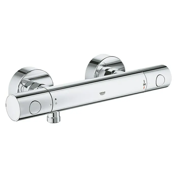 Grohe Precision Get Brausethermostat - Chrom, Glänzend - Thermostat-Brausebatterie von Grohe in Chrom-Optik. Elegantes Design mit präziser Temperaturregelung für ein komfortables Duscherlebnis.