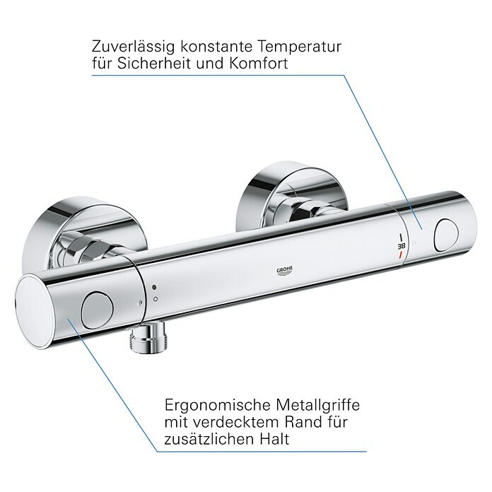 Grohe Brausethermostat Precision GetChrom, Glänzend Info