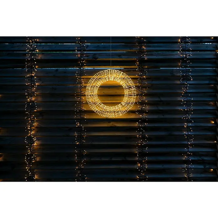 Tween Light LED-Clusterlichterkette - Außen, Länge: 8,15 m, 768 Stk., Netzbetrieben, Lichtfarbe: Warmweiß - Festlicher beleuchteter Kranz, der eine warme Atmosphäre schafft. Die Lichterketten an der Wand sorgen für eine gemütliche Dekoration.